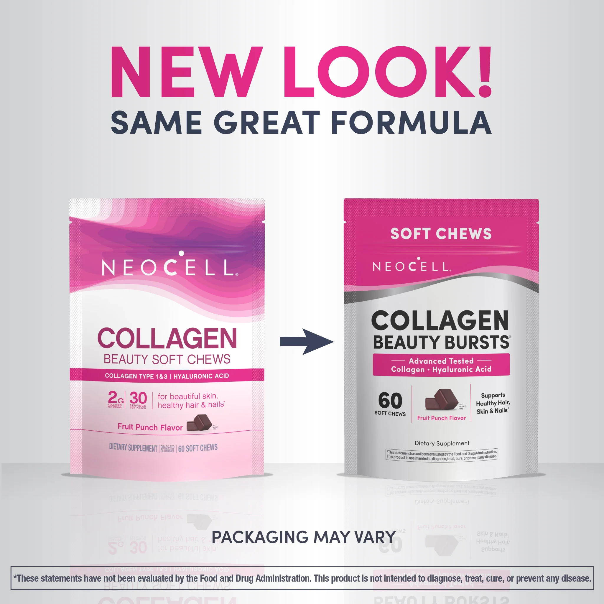 Collagen Beauty Bursts Fruit Punch Flavor, 60 Tasty Soft Chews - Image 3