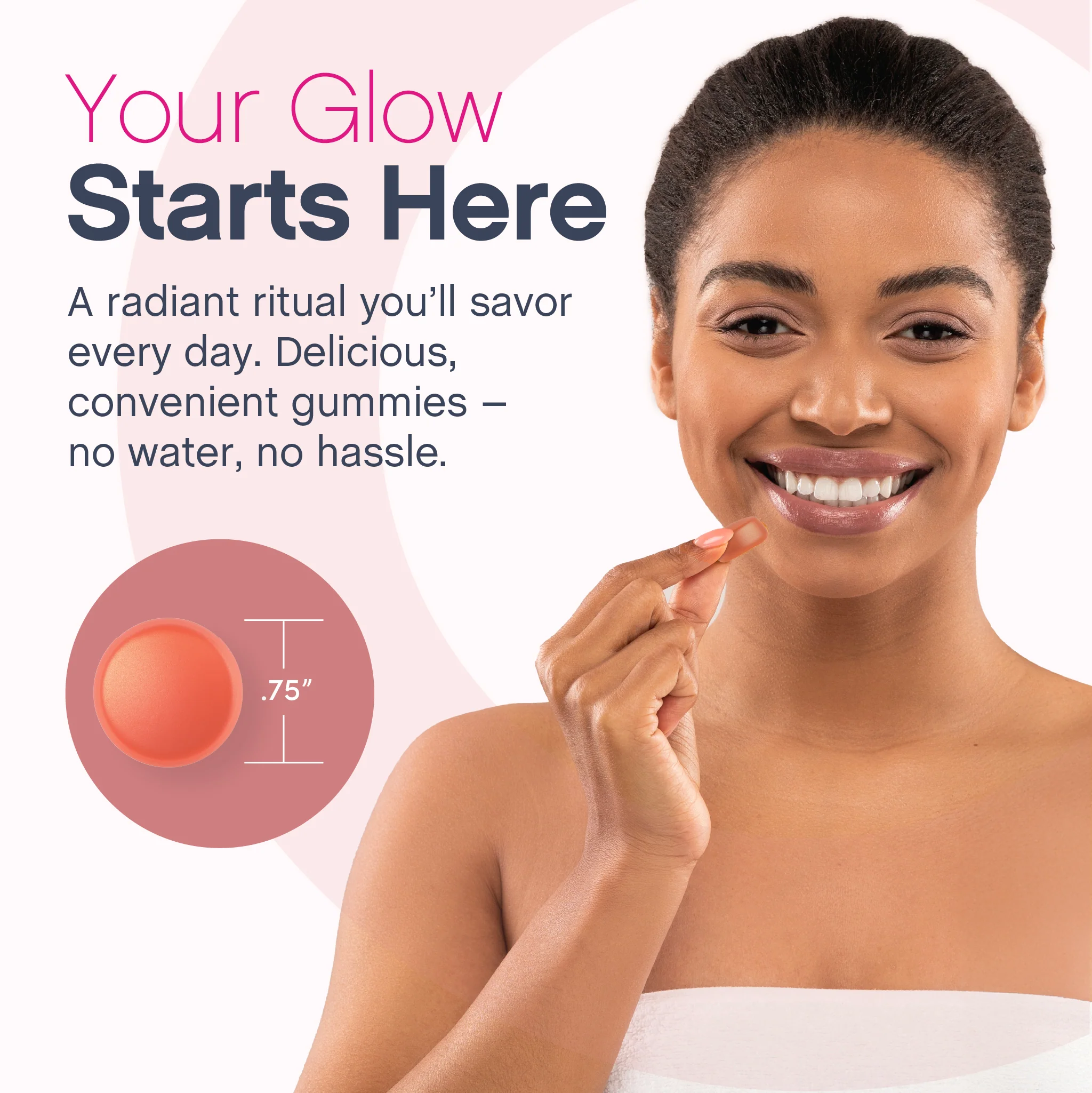 Hair, Skin & Nails + Multi Collagen Bio-Peptides Gummies Strawberry-licious Beauty Flavor, 120 Tasty Gummies - Image 5