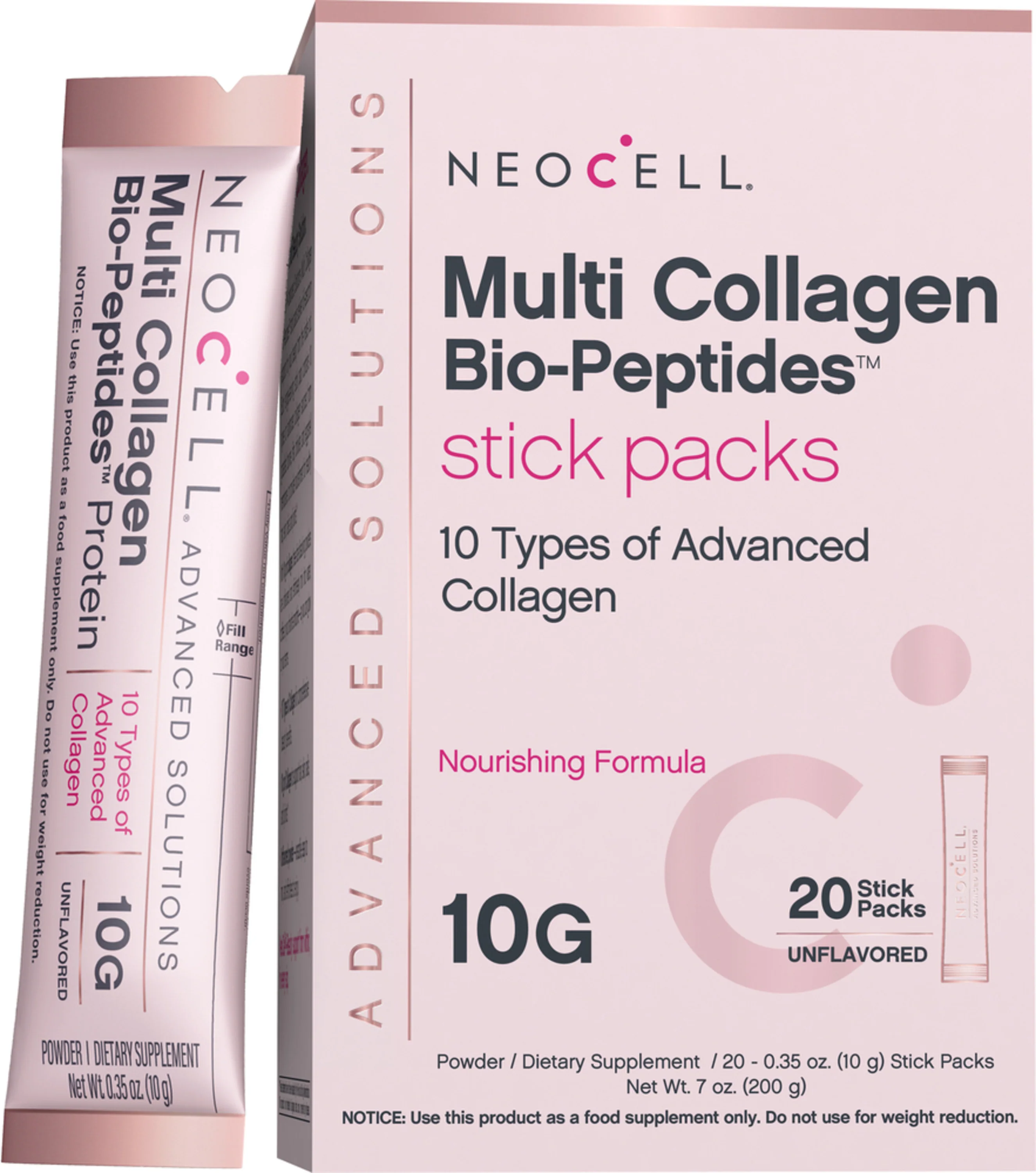 Multi Collagen Bio-Peptides Unflavored, 20 Stick Packs