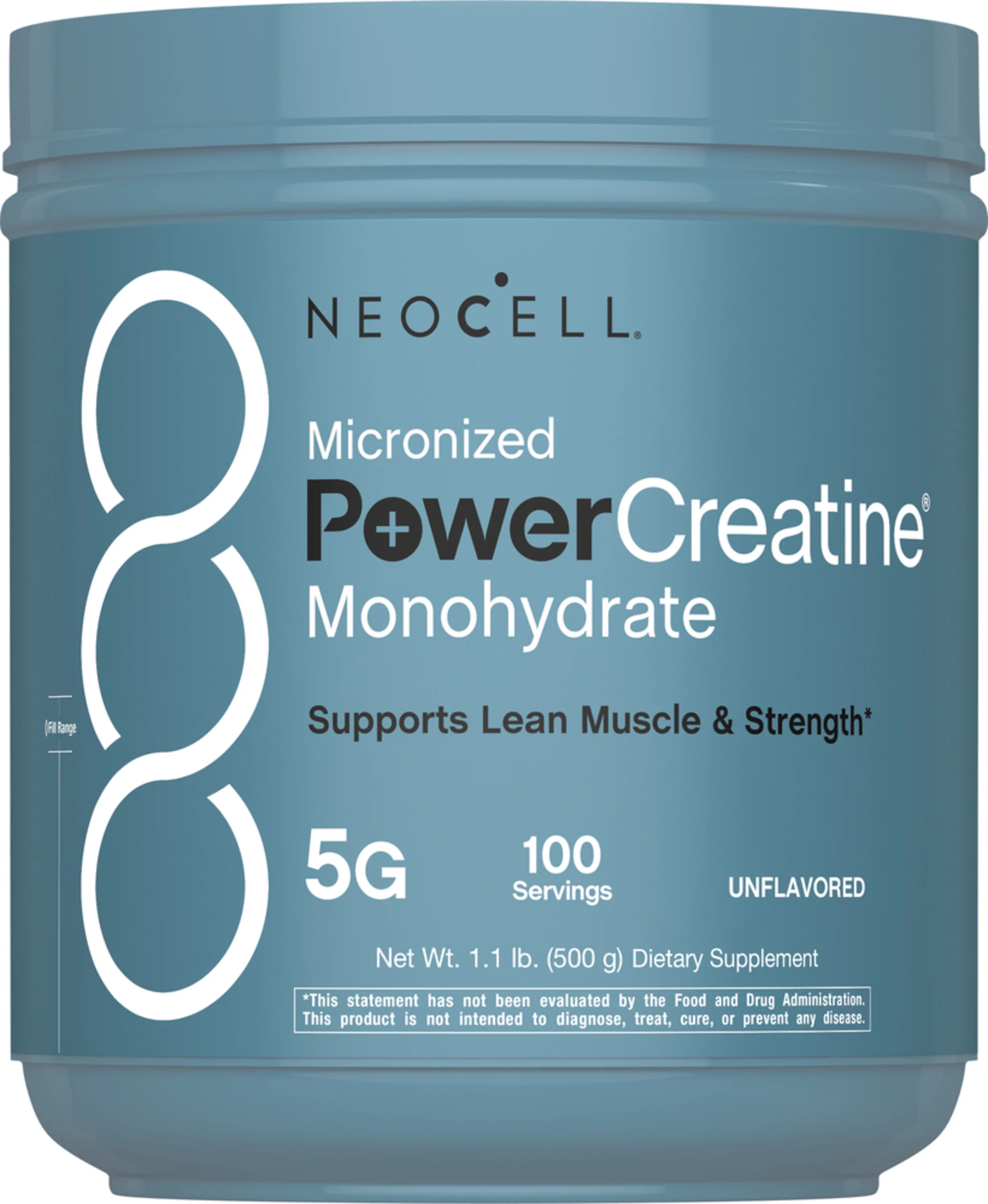 Power Creatine® Monohydrate Micronized, 1.1 lb (500 g) Bottle