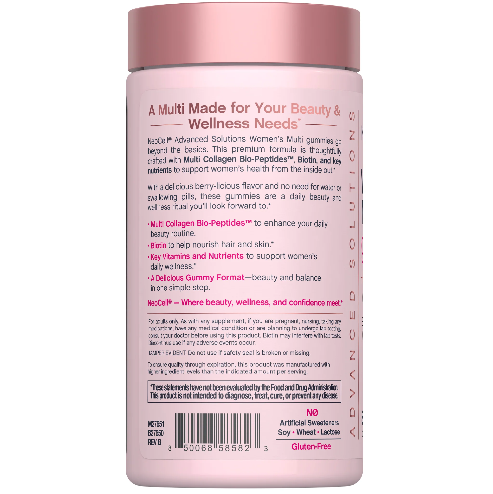 Women's Multi Gummies Advanced Berry-licious Beauty Flavor, 80 Tasty Gummies - Image 8